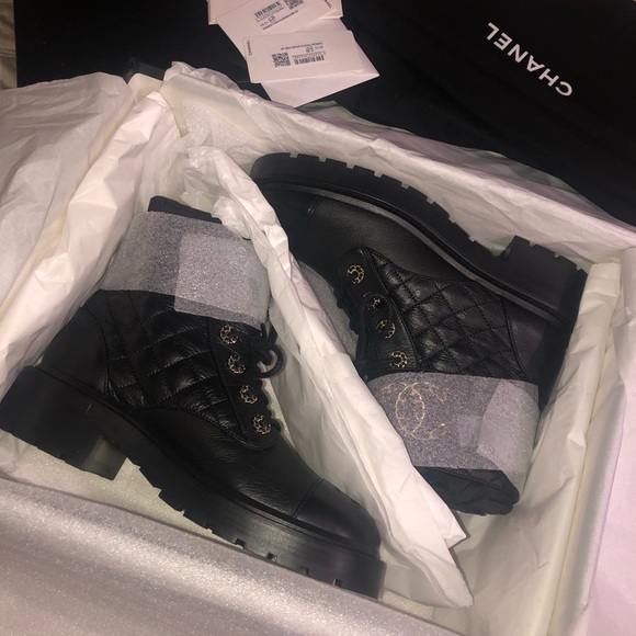 SOLD Chanel 20A combat boots - Picture 3 of 4